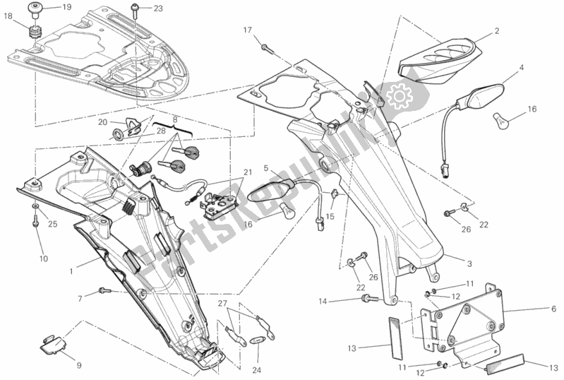 Alle onderdelen voor de Achterlicht van de Ducati Monster 796 ABS USA 2013